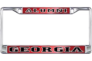 CRAFTIQUE UGA University of Georgia Alumni Chrome Metal License Plate Tag Frame