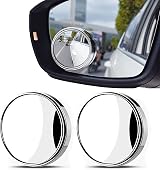 IRYNA 2 Pcs Blind Spot Mirrors 360° Rotate Round Wide Angle Waterproof HD Glass view 1