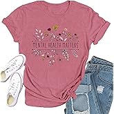 Qskall Mental Health Matters Shirt for Women Be Kind Tshirts Therapist Tee Top