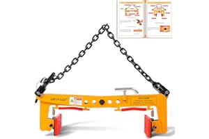 GRYVOZE 772 lbs Granite Slab Lifting Clamp, Adjustable Range: 11.8"-20", Heavy Duty Stone Scissor Lifter Clamp for Carrying and Vertical Transport of Marble, Concrete Blocks, Slate Sheets, Curb Stones