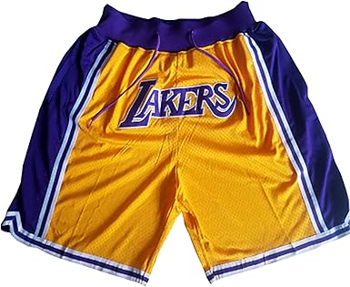 Fydt Men S Retro Basketball Lakers Bull Basketball Shorts Student Youth Memorial Edition Breathable Embroidery Game Training Uniform Fan Gift Amazon Co Uk Clothing