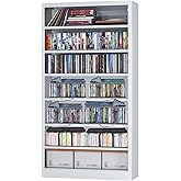 LyAosdFu Storage Cabinet, Ideal for DVD Storage, Media Cabinets & Display Shelves. Protect & Organize Prized Blu-Rays, Videog