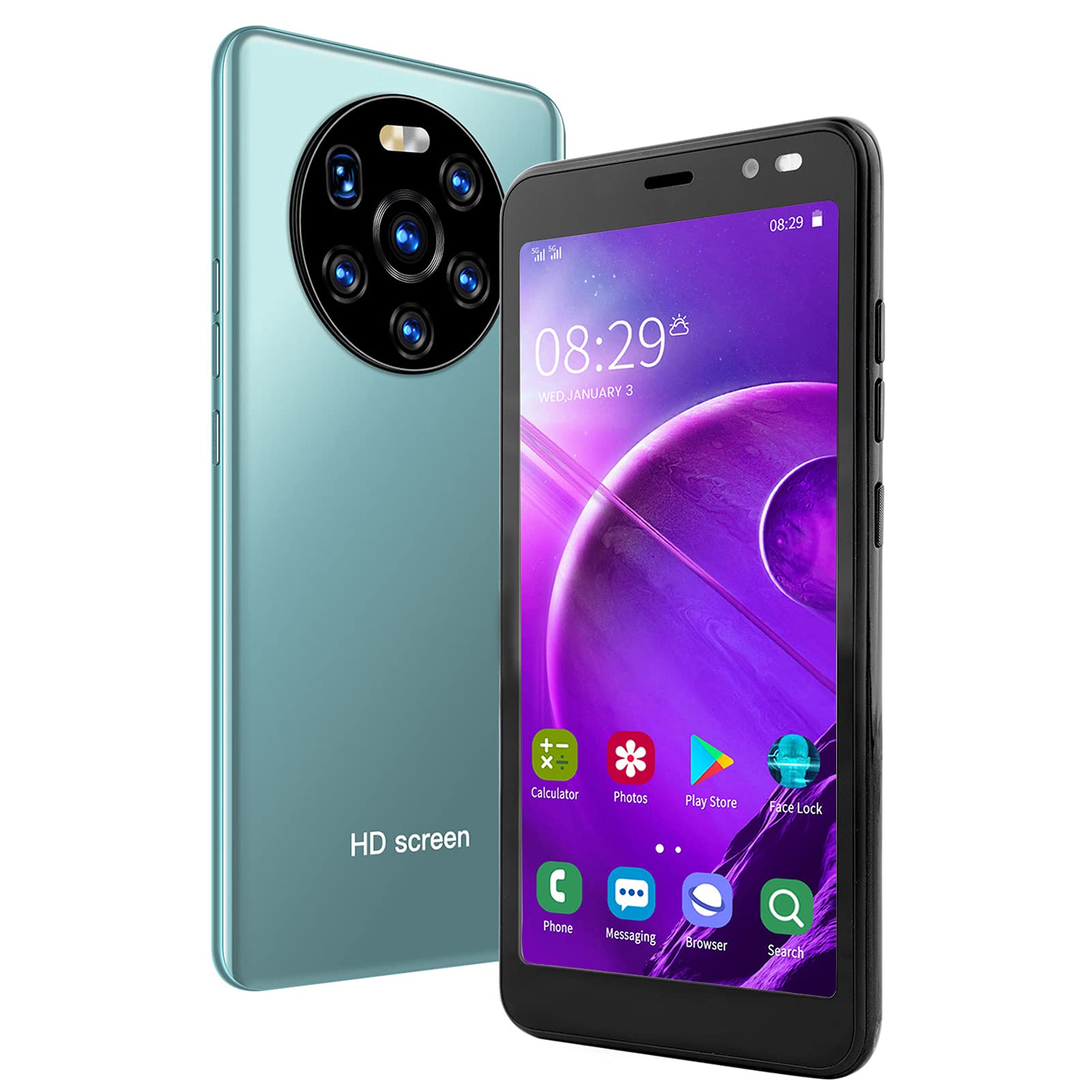 LANDVO Mate40 Pro Unlock Smartphone Android Dual SIM Unlock Cell Phone Smartphone Smartphone Main Unit 5.45 Inch HD Large Screen Cheap Smartphone 128GB Expandable [Energy Efficiency Class A ++]