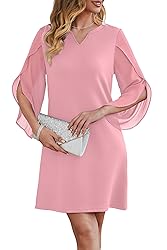 RUMIA Cocktail Dresses for Women Flutter 3/4 Sleeve