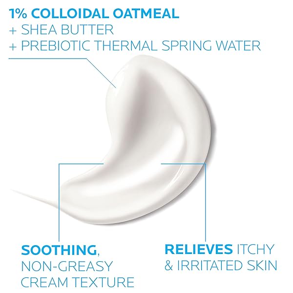 LA ROCHE-POSAY LIPIKAR SOOTHING RELIEF ECZEMA CREAM, FACE AND BODY LOTION FOR ECZEMA AND SENSITIVE, DRY SKIN, MOISTURIZER WITH COLLOIDAL OATMEAL TO RELIEVE IRRITATION