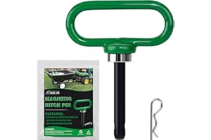 TRUSTKITS Magnetic Hitch Pin, Heavy Duty Strong Neodymium Magnet Lawn Mower Trailer Gate Pins 1/2 Inch for Mowers, Lawn Tractors, Towing - Simple One Handed Hook On & Off(Green)
