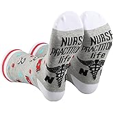 PXTIDY 2 Pairs Nurse Practitioner Socks - NP Appreciation & Nursing School Graduation Gifts