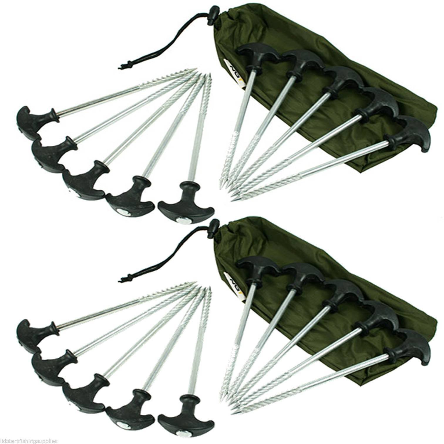 20 X HEAVY DUTY CARP FISHING BIVVY PEGS TENT PEGS BIVVY BROLLY DAY SHELTER PEGS