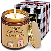 BrightinWint Vanilla Scented Candles, Friendship Candle Gifts for Women, I Wish You Lived Next Door Candles for Home Scented, Missing You Gifts for Best Friends, BFF, Bestie, Sister, Coworker