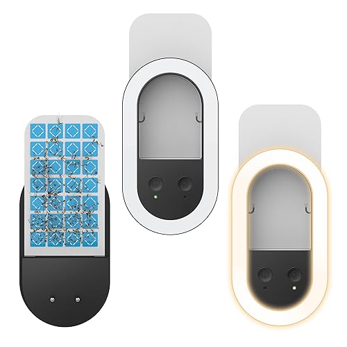 2 Pack Fly Trap Indoor (2 Device + 10 Glue Cards), Night Lamp, Mosquito Killer, Plug-in Flying Insect Trap for Mosquito, Flies, Fruit Flies, Moths, Gnats Black