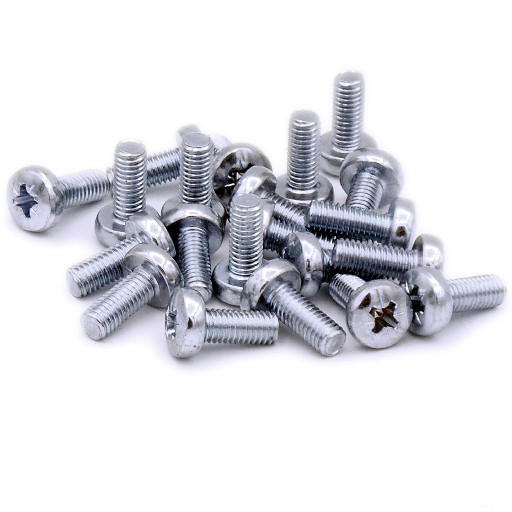 M5 (5mm x 16mm) Pozi Pan Machine Screw (Bolt) - Steel (Pack of 20) — image 1