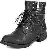 DREAM PAIRS Women's Lace Up Combat Boots Ankle