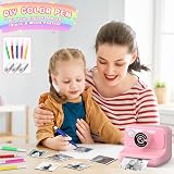 Hangrui Kids Camera Instant Print 2.4 Inch 1080P 32GB Card Pink view 6