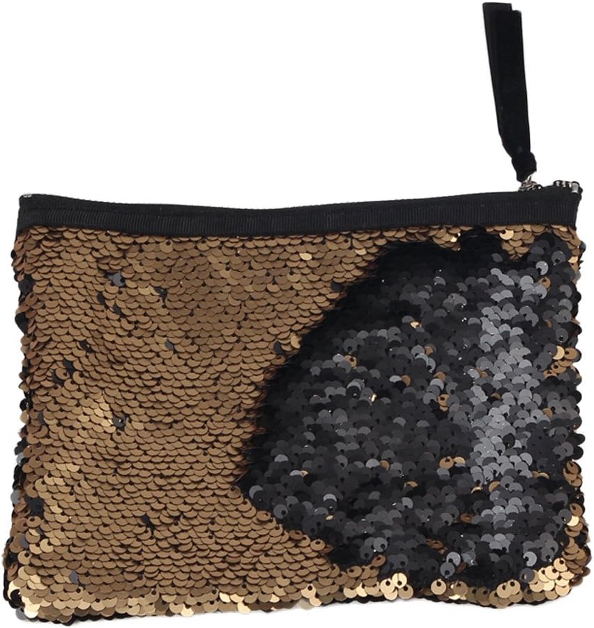 Women's Double Color Sequins Wallet Card Holder Small Handbag Clutch Bag Purse by Celucke