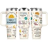 Aurahouse Inspirational Gifts for Women, Positive Daily Affirmations Tumbler 40oz, Encouragement Gifts for Women, Stress Relief Mental Health Self Love Motivational Friend Birthday Gift for Woman