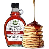 Maple Valley Organic Pure Maple Syrup, Dark &amp; Robust, 8oz (Glass Bottle)​ | Naturally Sweetens Cooking, Baking, Coffee, Tea and Marinades; A Better Alternative to Refined Sugar and Table Syrup