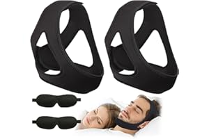 HLONNS Airflow Jaw Strap for Sleep Apnea, Anti Snore Chin Strap for Sleeping, 2pcs Air Flow jaw Strap for Sleep apnea, Airflow Jaw Strap for Man Women and Older Users to Keep Mouth Closed (2)