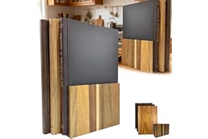Cutting Board That Looks Like Books, Set of 3 Solid Wood Book Shaped Cutting Board Library with Wooden Stand, for The Books L