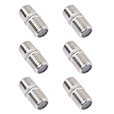 QDiShi 6 Pack Coaxial Cable Connector, RG6 Coax