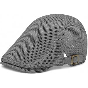 Wonderful Fashion Unisex Breathable Mesh Newsboy Cap, Lightweight & Comfortable, Adjustable, Ivy-Style Cooling Hat