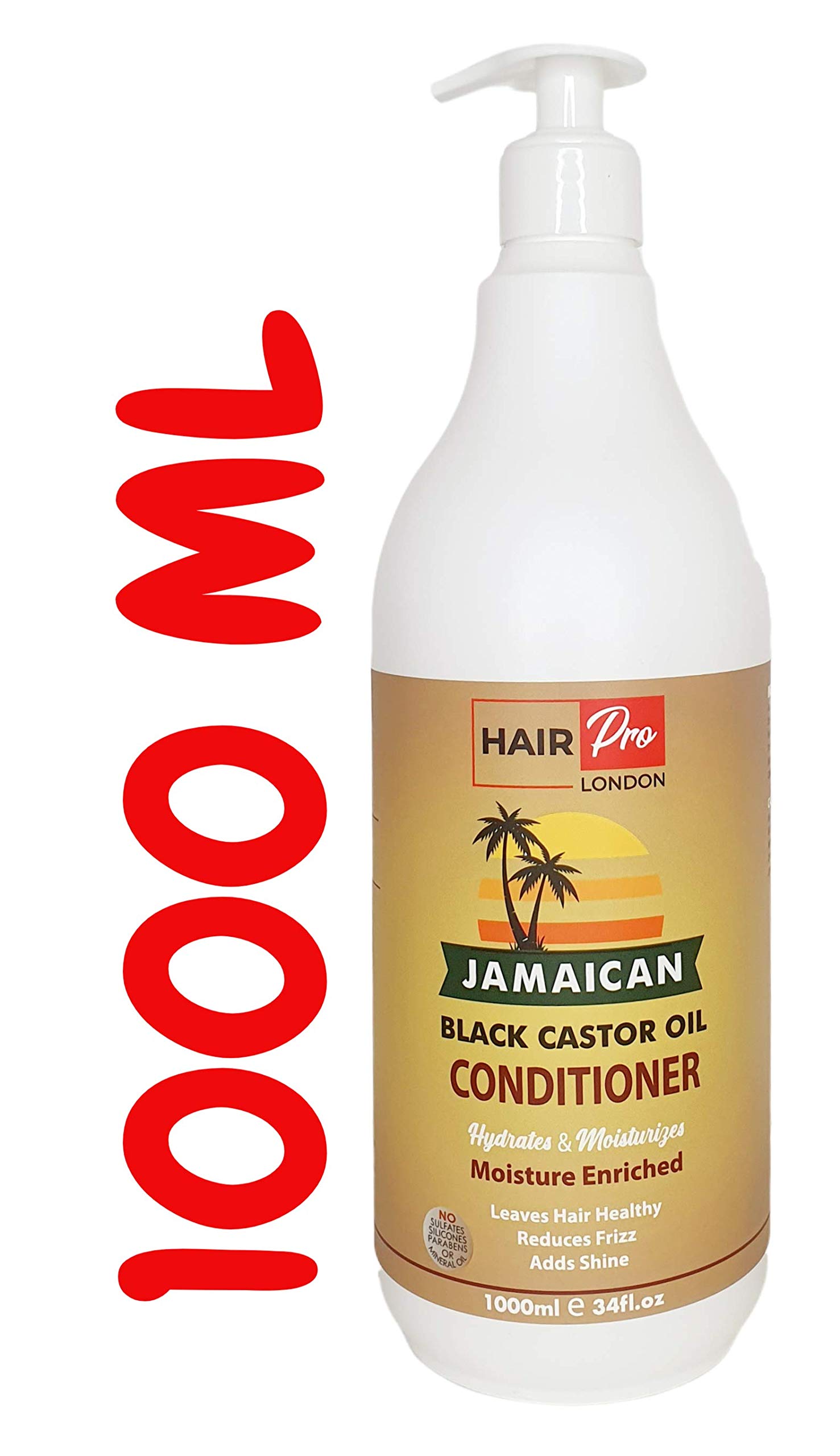 HAIRPRO LONDON JAMAICAN BLACK CASTOR OIL SULFATE FREE CONDITIONER 1000ML