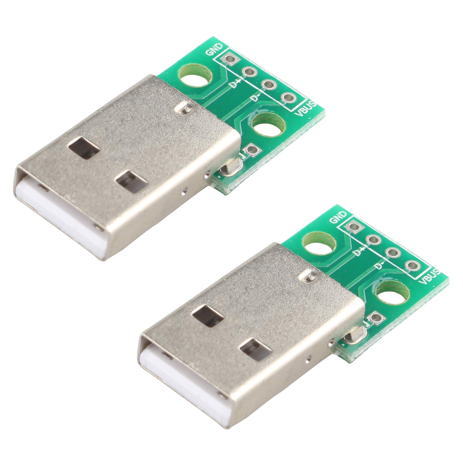 HALJIA 2pcs USB to DIP Adapter Converter 4 pin for 2.54mm PCB Board Power Supply DIY