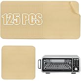 GOAUS Parchment Paper Sheets 12 x 12 Inch, Square Disposable Liners 125 pcs for Air Fryer Toaster Oven, Unbleached Baking Paper Fit Ninja SP, Cuisinart, Breville, Instant