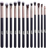 MSQ 12Pcs Eye Makeup Brush Set Rose Gold Synthetic Pro Eyeliner Eyebrow