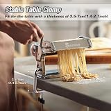 Sailnovo 3-in-1 Stainless Pasta Machine 9 Thickness 2 Width Cutters view 4