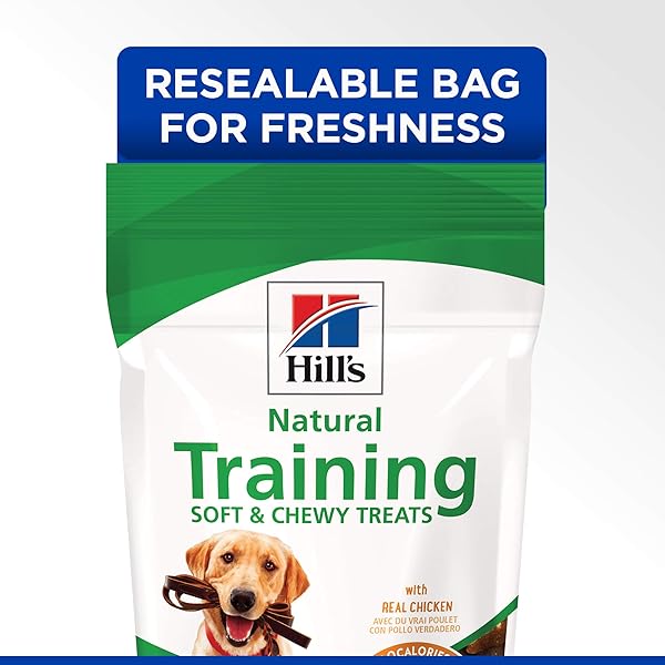 HILL’S NATURAL TRAINING SOFT & CHEWY TREATS, ALL LIFE STAGES, GREAT TASTE, DOG TREATS, CHICKEN, 3 OZ BAG