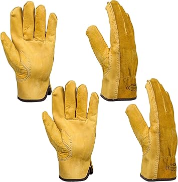 Gardening Gloves Thorn Proof Xndryan 2 Pairs Heavy Duty Garden Gloves For Men Women Breathable And Comfortable Durable Leather Safety Working Gloves For Garden Yard Mechanic Welding L Amazon Co Uk Diy Tools