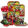 Costume SuperCenter Mario Bros. Standard Birthday Party Supplies Tableware Kit