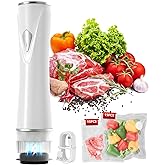 Jcuumld Handheld Vacuum Sealer for Food with Visible Water Tank, Powerful Compact Vacuum Sealer Machine with 30 Reusable Vacuum Bags for 10X Preservation & Fresh