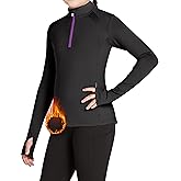 FitsT4 Sports Girls Fleece Long Sleeve Shirts Thumbhole Horse Riding Shirt Kids Equestrain Half Zip Thermal Jacket
