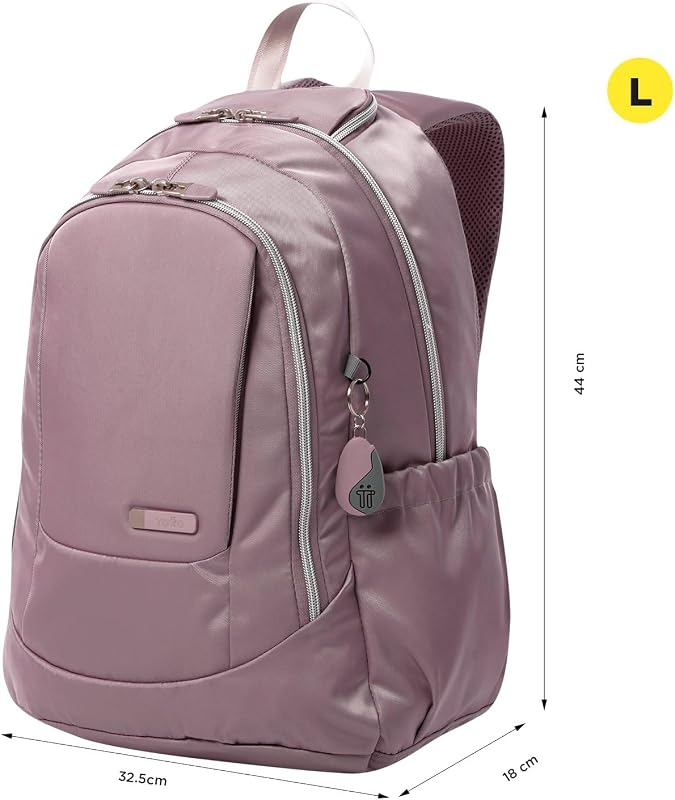 - Mochila para portátil de 14 polegadas, Goctal modelo 2.0, mochila de escritório e instituto, 3 compartimentos, bolso para garrafa, encosto ergonómico, alças confortáveis em S, cor lilasé de recordação