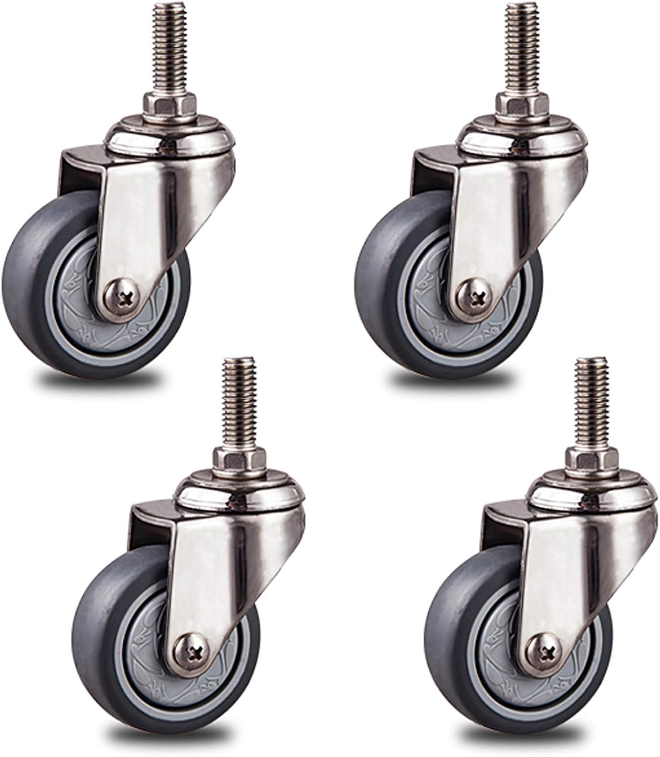 GYPPG Juego de 4 Ruedas giratorias TPR de Alta Resistencia para Muebles