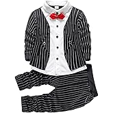 HZXVic Baby Boys Gentleman Outfits Suits,Toddler Boy Clothes Formal,Kids Dress Shirt+Bow Ties+Pants Set