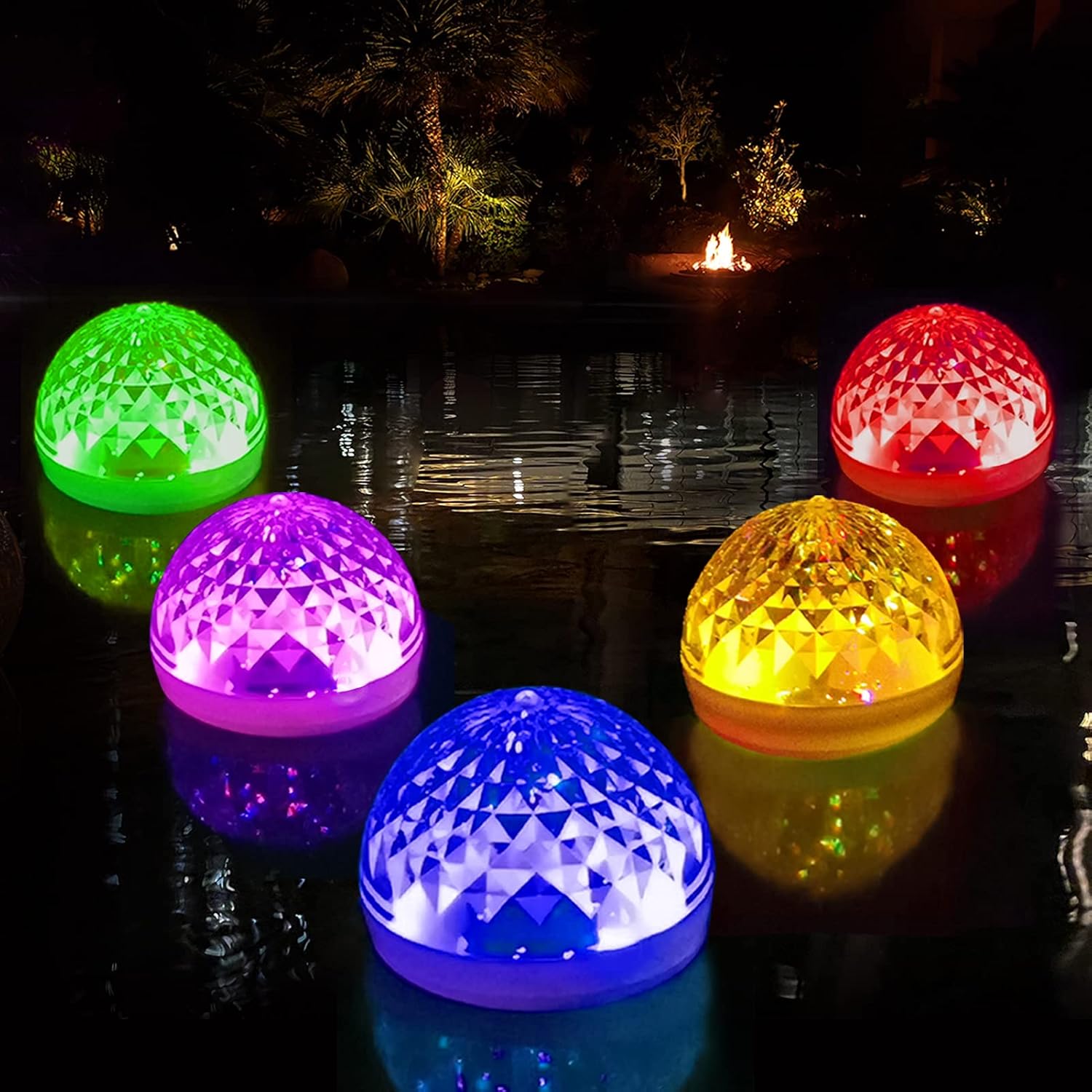 Solar Pool Lights, Floating Pool Lights with 3 Modes of LED Changing