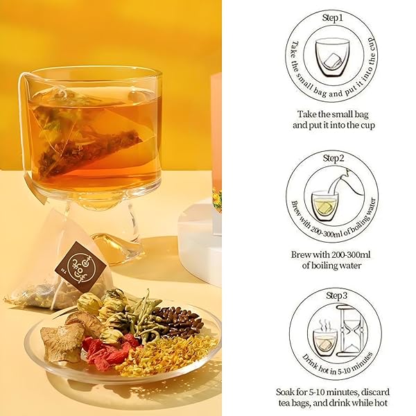 CHICORY AND GARDENIA TEA TEA FOR LIVER HEALTH, DANDELION WOLFBERRY TEA BAGS, 8 EXCELLENT RAW MATERIAL FORMULAS, LIVER CLEANSE & DETOX HERBAL TEA BAGS, VEGAN, SUGAR-FREE & CAFFEINE-FREE ((1PACK 15BAGS))