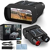 Night Vision Goggles, 4K Color Night Vision Binoculars for Adults with 4.5" HD Display, 8X Digital Zoom & 7-Level Infrared, 4500mAh Rechargeable Battery, 1300ft Range, 32GB TF Card for Camping Hunting