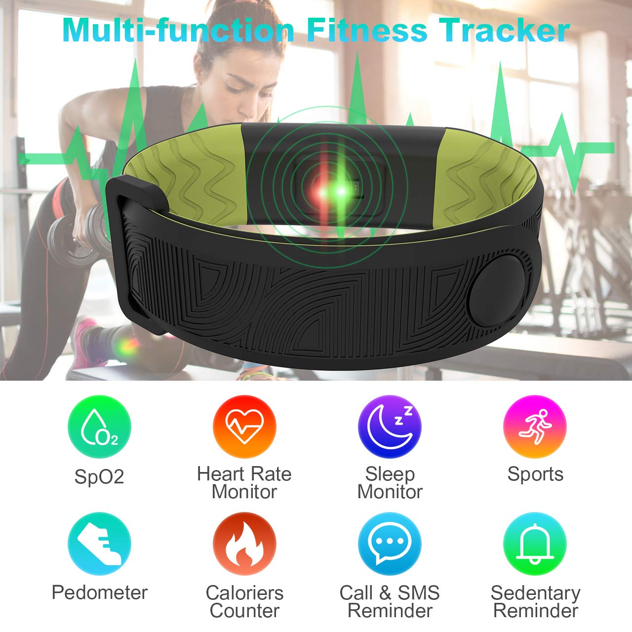 BOZLUN HRV Activity Tracker Watch Fitness Tracker, Heart Rate Monitor with Blood Oxygen