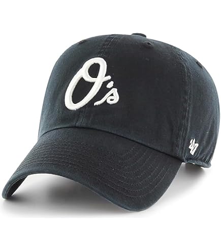 Amazon.com: 47 Brand MLB Black Black Primary Logo Clean Up