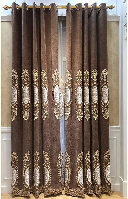 Customized European Luxury Embroidery Finished Curtain Living Room Air Villa Floor Curtain Curtain Curtain Screens Three Window Curtains Amazon Co Uk Kitchen Home