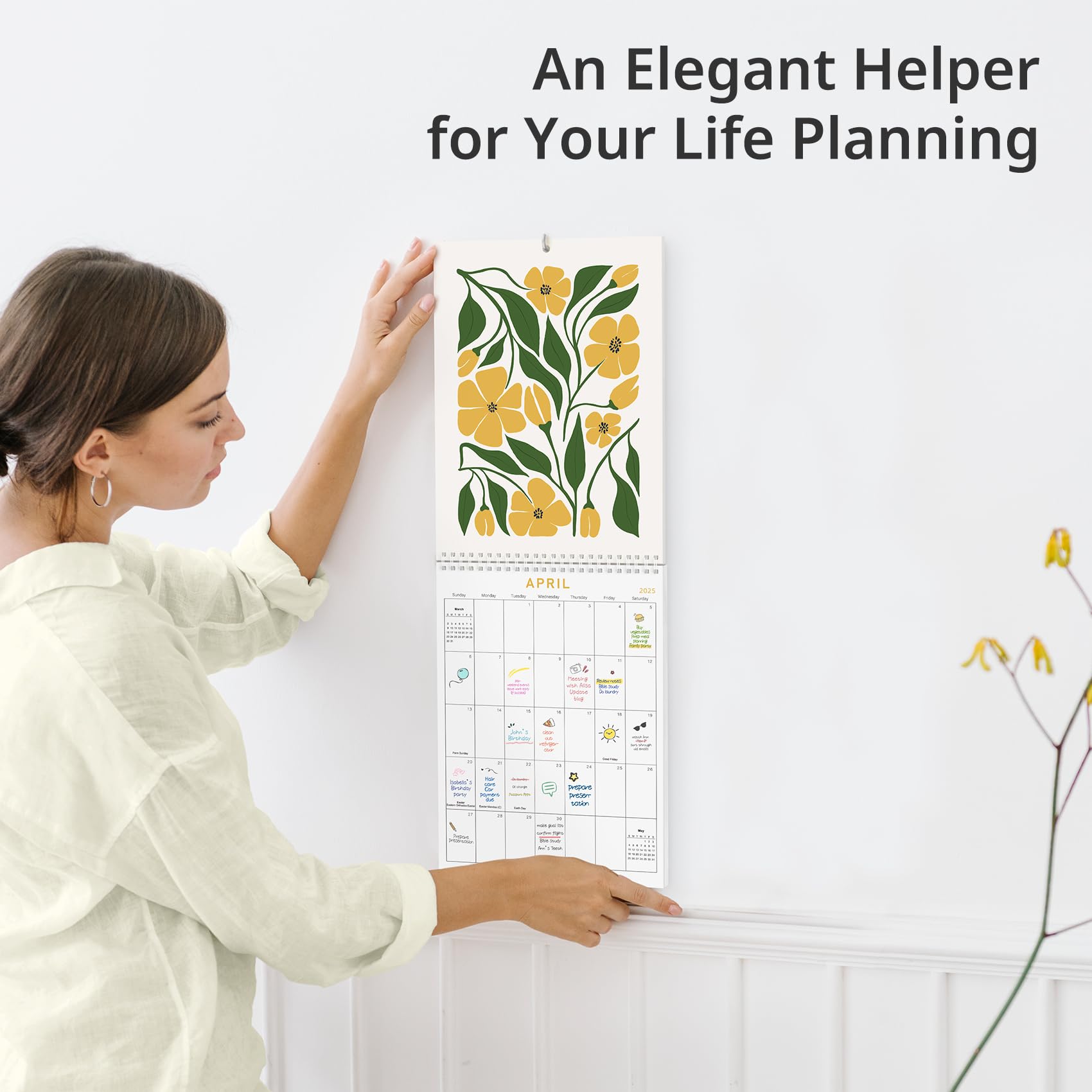 Wall Calendar 20242025, 2024 Abstract Art Wall Calendar From January