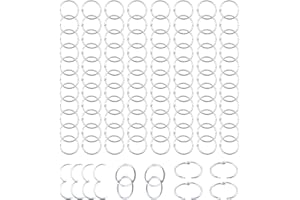 ZOLOAJAY Loose Leaf Binder Rings Inner Dia: 0.65 inch(16mm) 100pcs Metal Silver Book Binder Rings Paper Rings Clips Key Rings Index Cards Rings Great for Home School Office