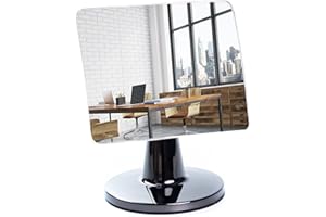 WATCHYRBACK Desk and Cubicle Mirror to see behind you, CONICAL SHAPED Stand with detachable Wide Angle real glass Mirror, SMALL & DISCRETE, beautiful design, perfect curvature for an exceptionally clear view