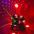 Moving Head DJ Light DMX 512 Strobe Lighting LED with Sound Activated Party RGBW Beam Lights Stage Lighting for Events DJ KTV Disco Wedding Concert Festival (12LED Stage Light w/Special Lights)