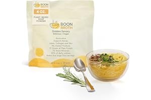 ECCO BELLA Boon Broth Supports Digestion, Skin & Joint Health-Plant-Based Soup Powder With 72 Trace Minerals for Energy, Balance & Wellness - High-Calcium Vegetable Broth for Sipping, Fasting & Gut Health- 4 Oz