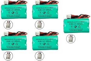 BATTERY HAWK (5 Pack) 3.6v 1800mAh Ni-MH Solar Light Battery Pack Replacement for Emergency/Exit Light Unitech Ni-MH AA1800mAh 3.6V AA NIMH 1800 MAH