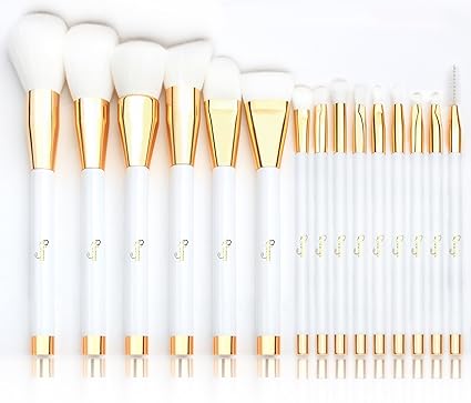 Qivange 15pcs Make up Pinselset, professionelle synthetische/vegan Make up Brush ausgezeichnete Kosmetik Pinselset Lidschatte
